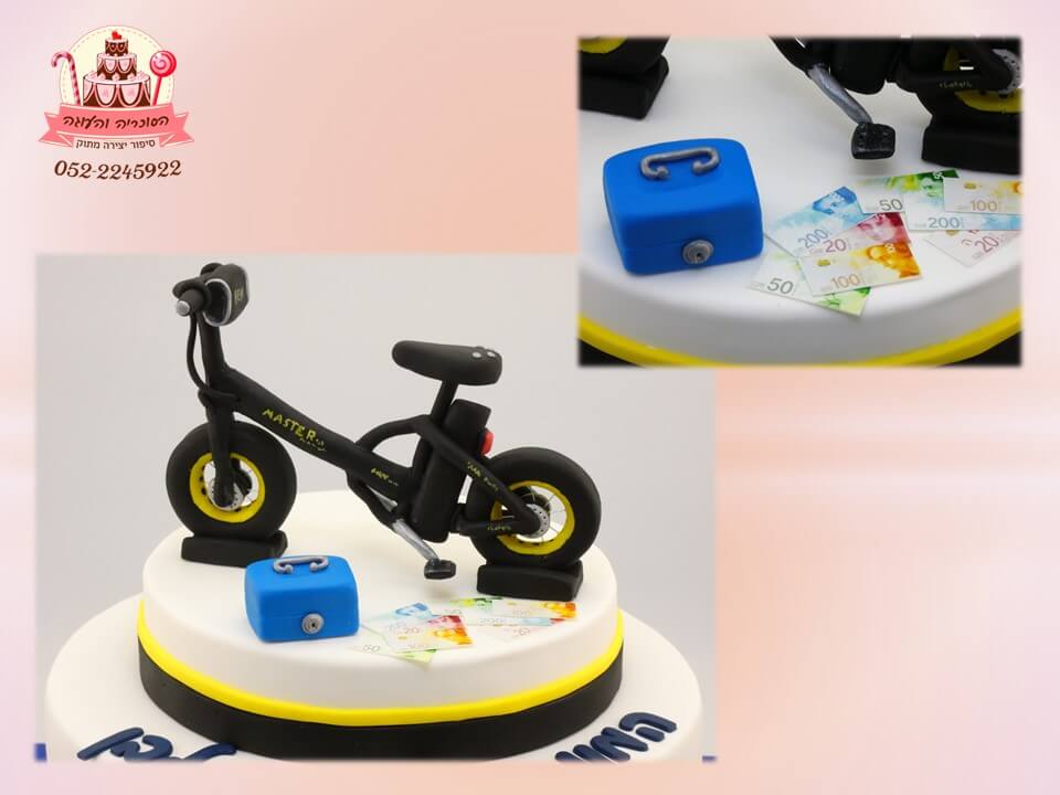 עוגה מעוצבת אופני ביג פוט