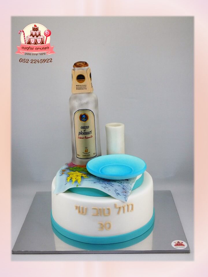 עוגת יום הולדת בסגנון יווני