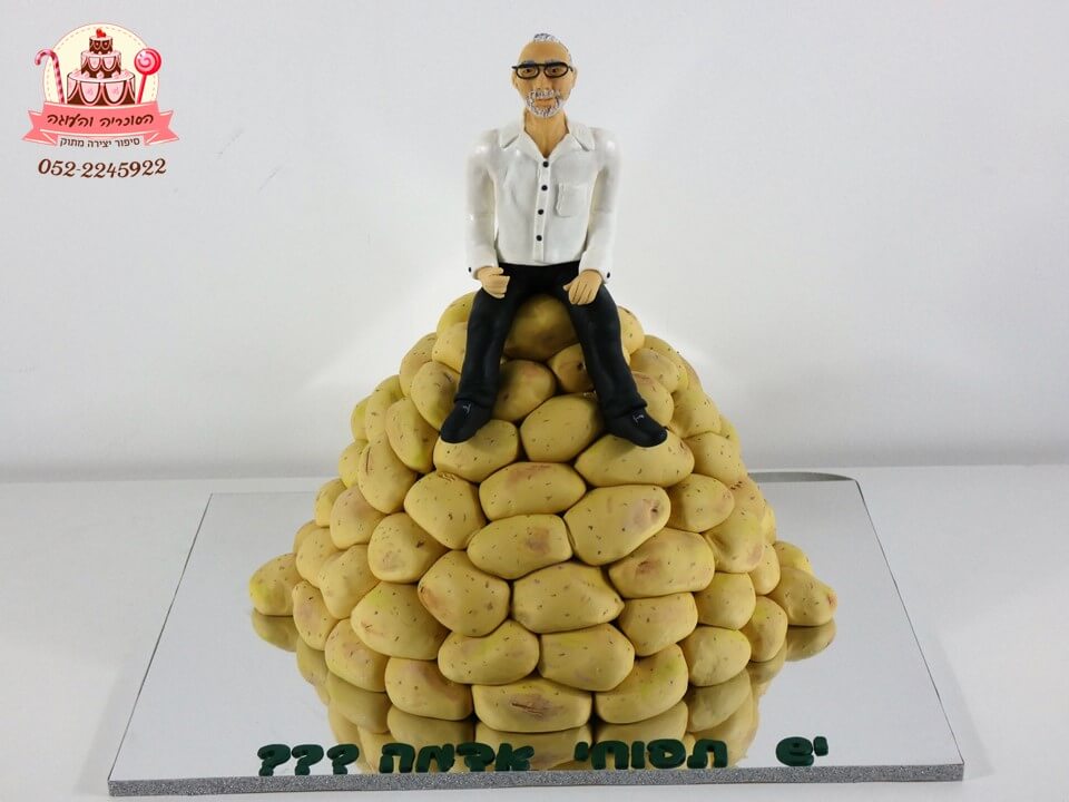 עוגת יום הולדת בעיצוב הר תפוחי אדמה